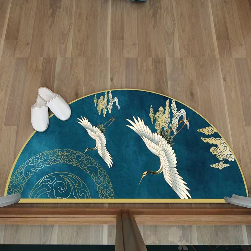 Commercial Printing & Graphics - Alfombrillas semicirculares chinas de estilo japonés,