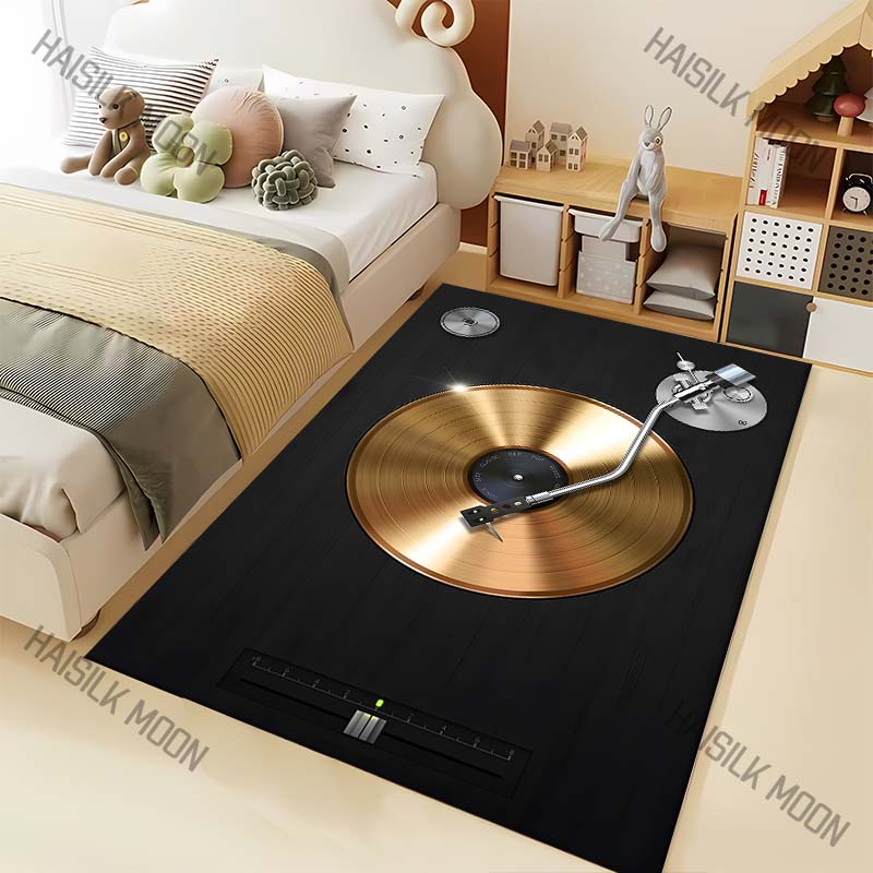 Commercial Vinyl Printing Machine - Alfombra estampada con diseño de tocadiscos