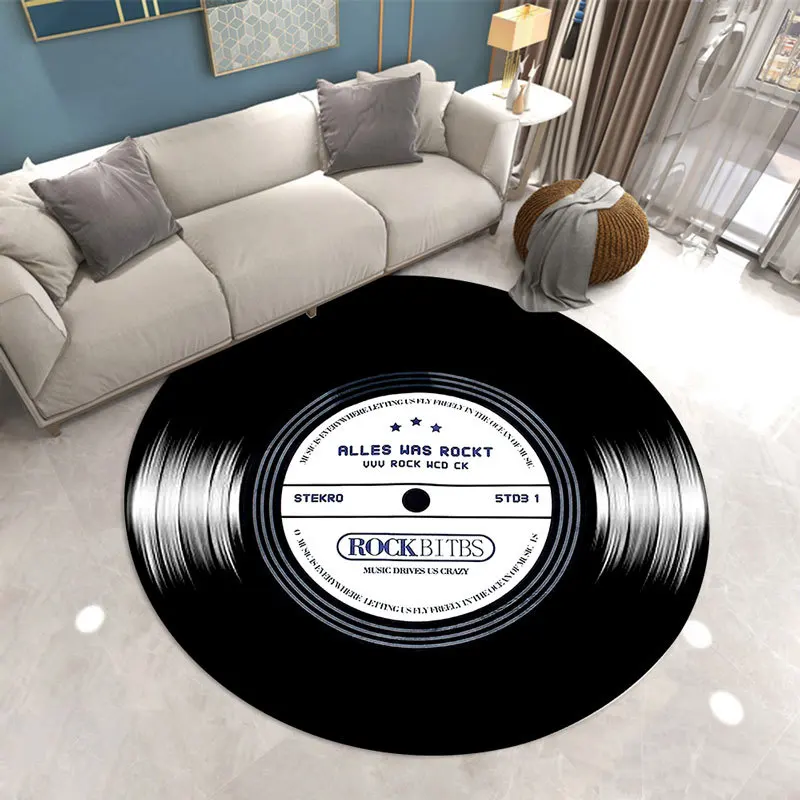 Commercial Vinyl Printing Machine - Alfombras redondas suaves con estampado de