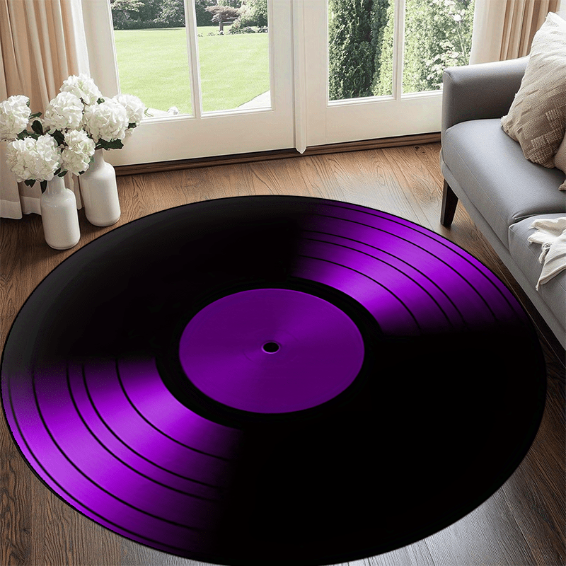 Commercial Vinyl Printing Machine - Alfombra Redonda de Vinilo con Degradado