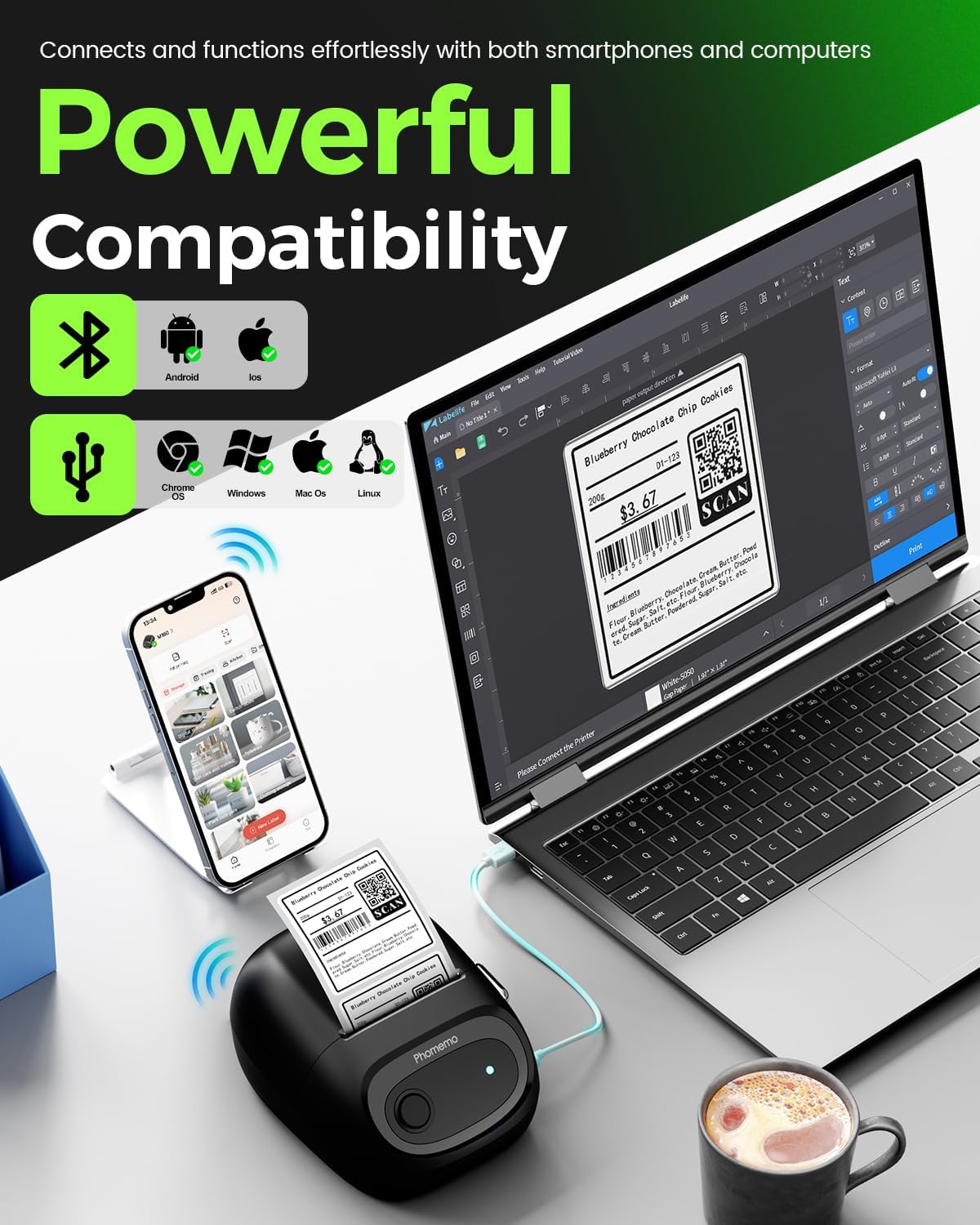 Impresora de Etiquetas Phomemo - Commercial Label Printing Machine reseña y precio