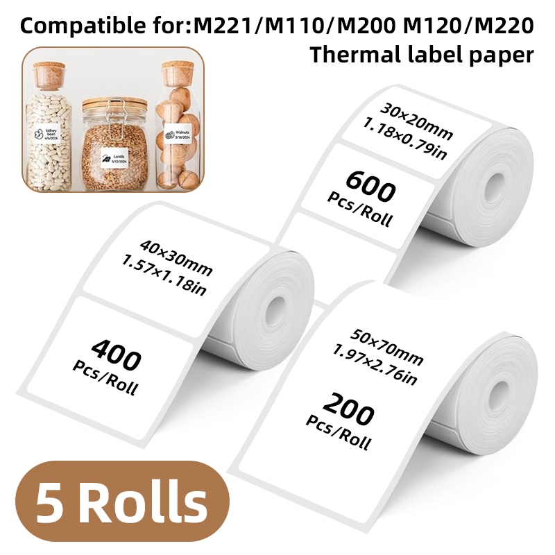 5 rollos de etiquetas adhesiva - Commercial Label Printing Machine reseña y precio